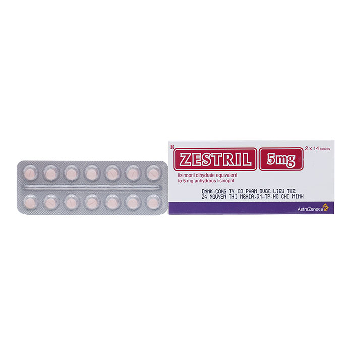 Zestril 5mg Astra Zeneca 2 vỉ x 14 viên