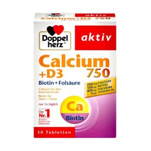 Viên bổ khớp Doppelherz Calcium D3 750mg Hộp 30 viên