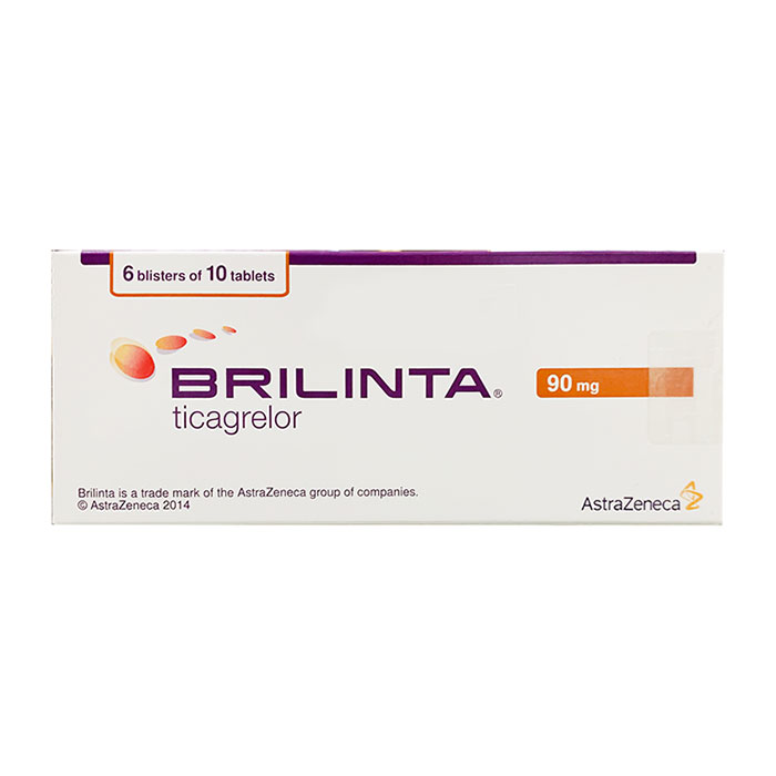 Brilinta 90mg Astra Zeneca 6 vỉ x 10 viên - Thuốc ngăn ngừa đột quỵ