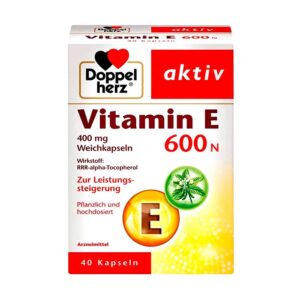 Bổ sung vitamin E thiên nhiên Doppelherz Vitamin E 600N Hộp 40 viên