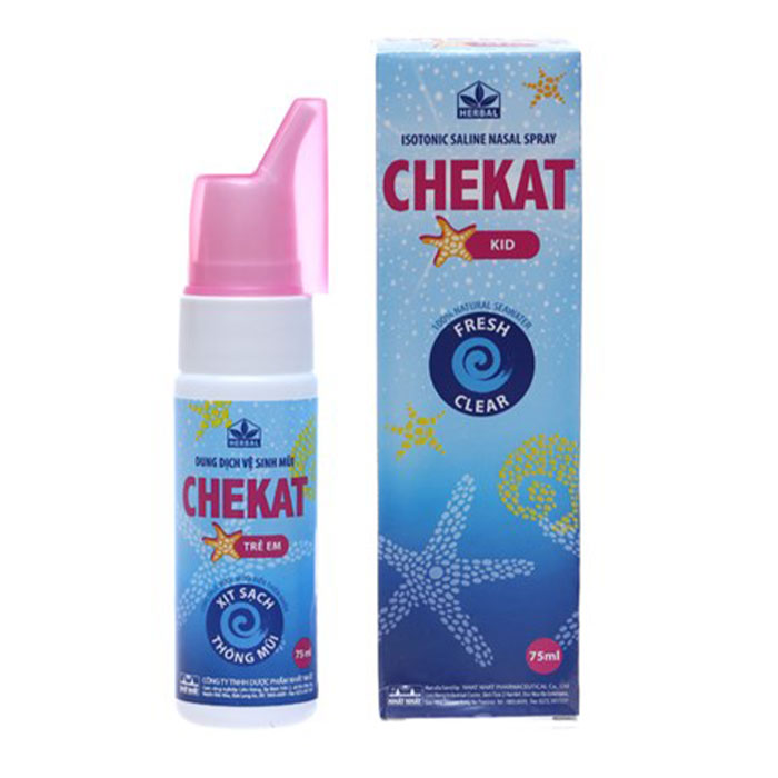 Dung dịch vệ sinh mũi cho trẻ em Nhất Nhất Chekat 75ml