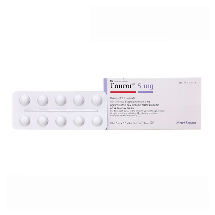 Thuốc điều trị huyết áp Merck Concor 5mg 30 viên