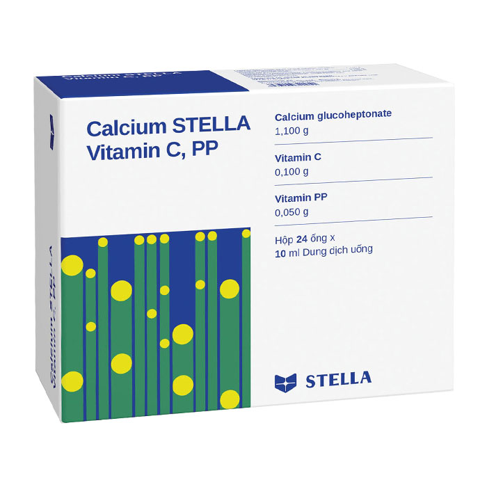 Calcium Stella Vitamin C, PP Stella 24 ống x 10ml