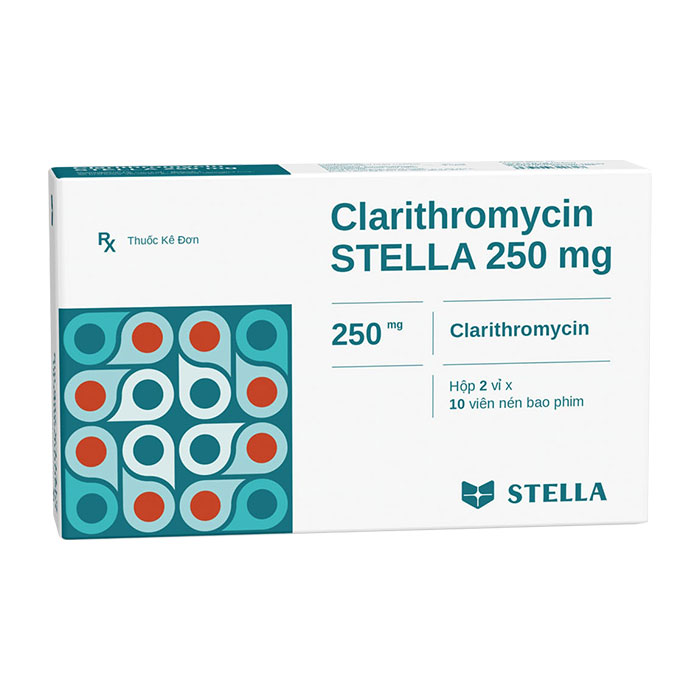 Clarithromycin Stella 250mg 2 vỉ x 10 viên
