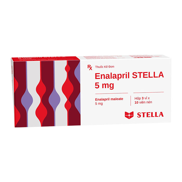 Enalapril Stella 5mg 3 vỉ x 10 viên