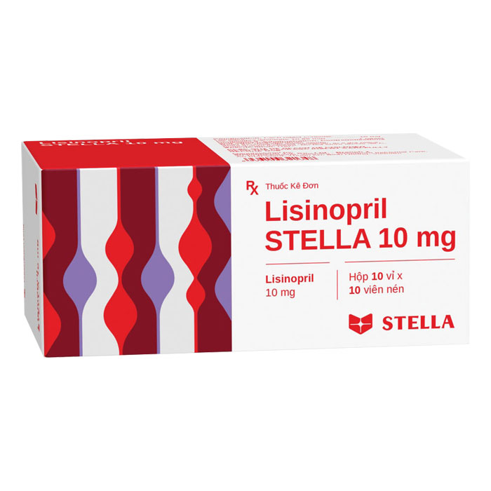Lisinopril Stella 10mg 10 vỉ x 10 viên