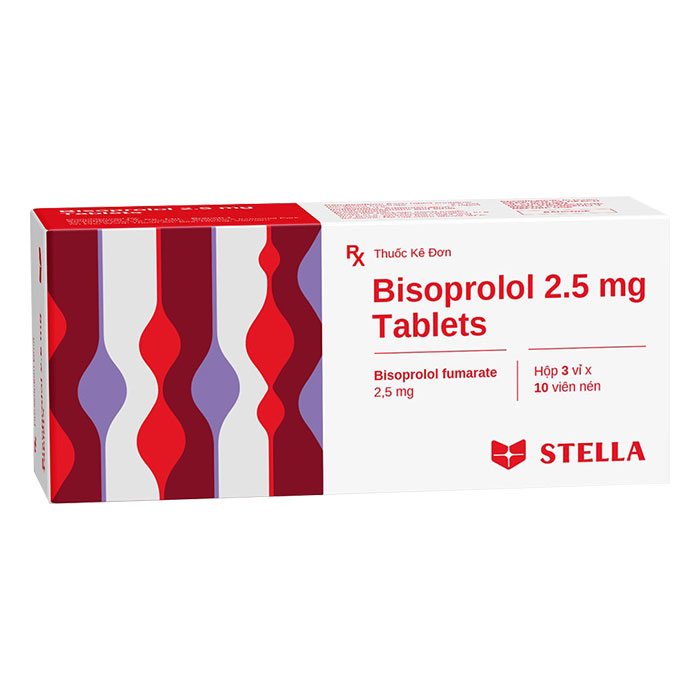 Bisoprolol 2.5mg Tablets Stella 3 vỉ x10 viên