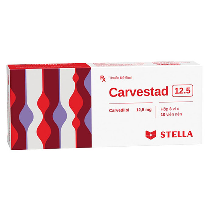 Carvestad 12.5mg Stella 3 vỉ x 10 viên – Thuốc tim mạch