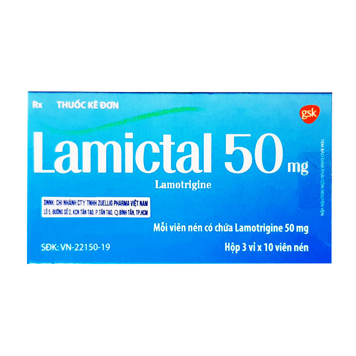 Lamictal 50mg GSK 3 vỉ x 10 viên