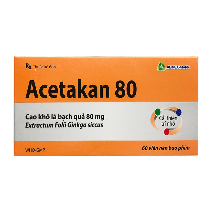 Acetakan 80 Agimexpharm 6 vỉ x 10 viên