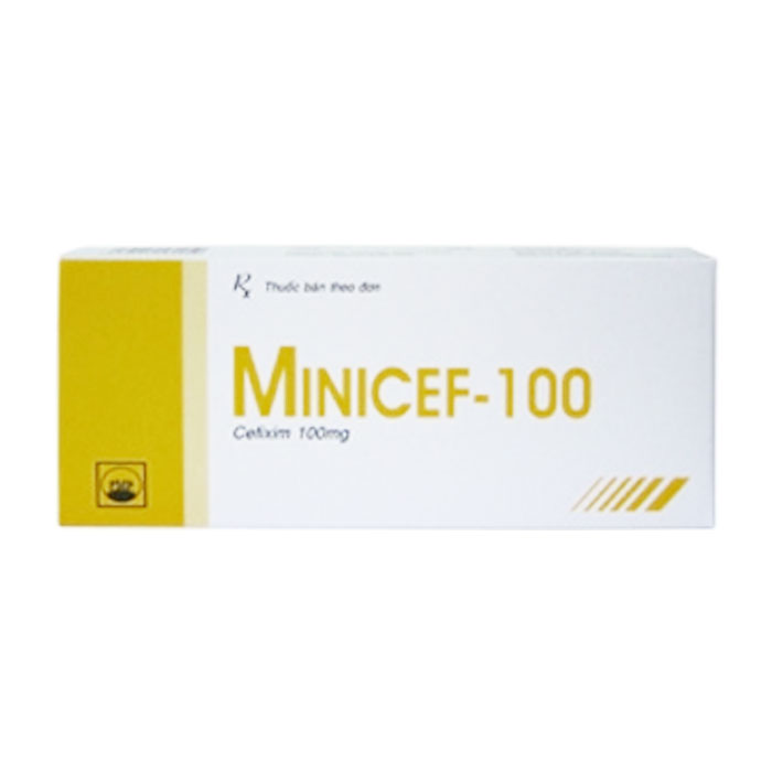 Minicef 100mg PMP 1 vỉ x 10 viên