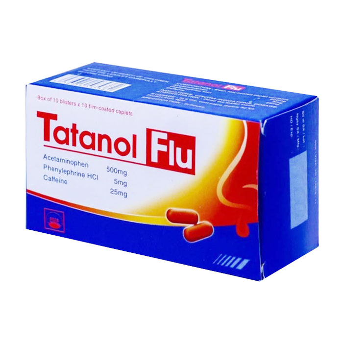 Tatanol Flu PMP 10 vỉ x 10 viên