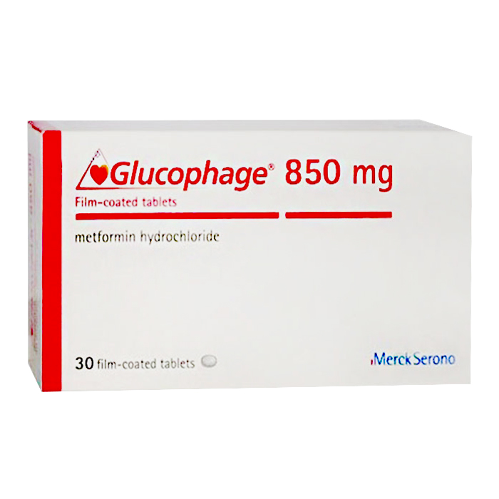 Glucophage 850mg Merck 3 vỉ x 10 viên