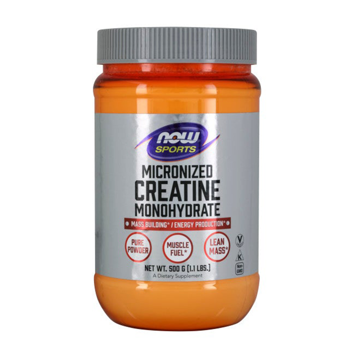 Micronized Creatine Monohydrate Now 500g – Hỗ trợ tăng cơ bắp