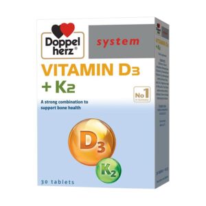 Vitamin D3 + K2 Doppelherz 3 vỉ x 10 viên - Viên uống bổ sung Vitamin D3, K2