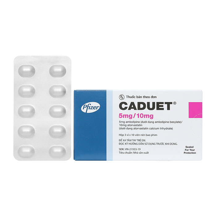 Caduet 5mg/10mg Pfizer 3 vỉ x 10 viên