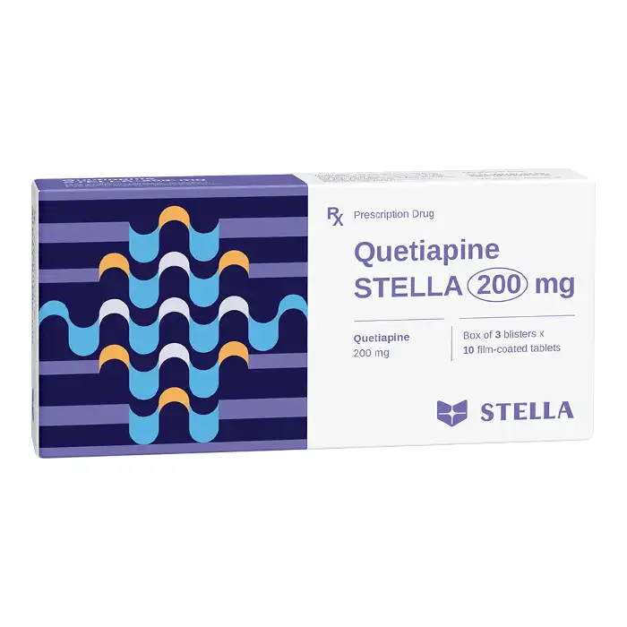 Quetiapine Stella 200mg 3 vỉ x 10 viên