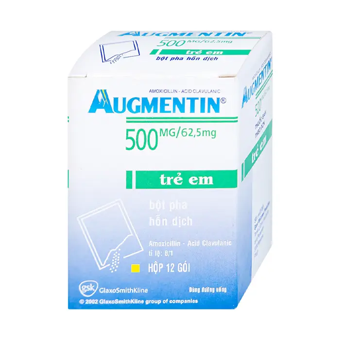 Augmentin 500mg/62.5mg GSK 12 gói - Thuốc kháng sinh