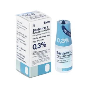 Sanlein 0.3% Santen 5ml - Thuốc nhỏ mắt trị rối loạn biểu mô giác mạc