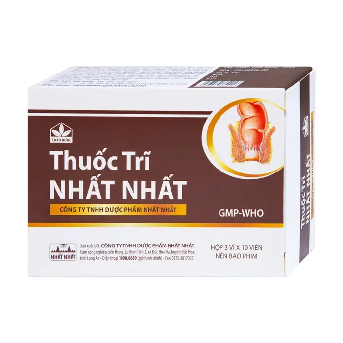Thuốc Trĩ Nhất Nhất 3 vỉ x 10 viên