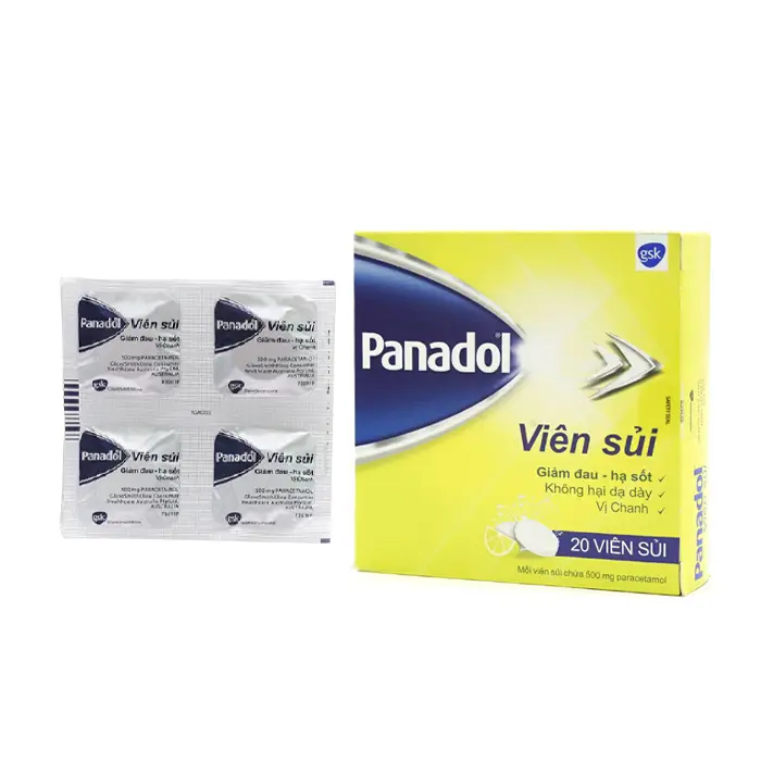 Panadol 500mg 5 vỉ x 4 viên - Viên sủi giảm đau hạ sốt