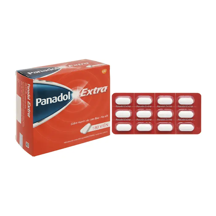 Panadol Extra 15 vỉ x 12 viên - Thuốc giảm đau hạ sốt