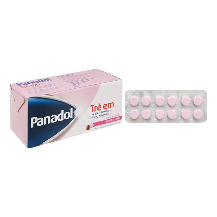 Panadol Trẻ Em 8 vỉ x 12 viên - Thuốc giảm đau, hạ sốt cho trẻ