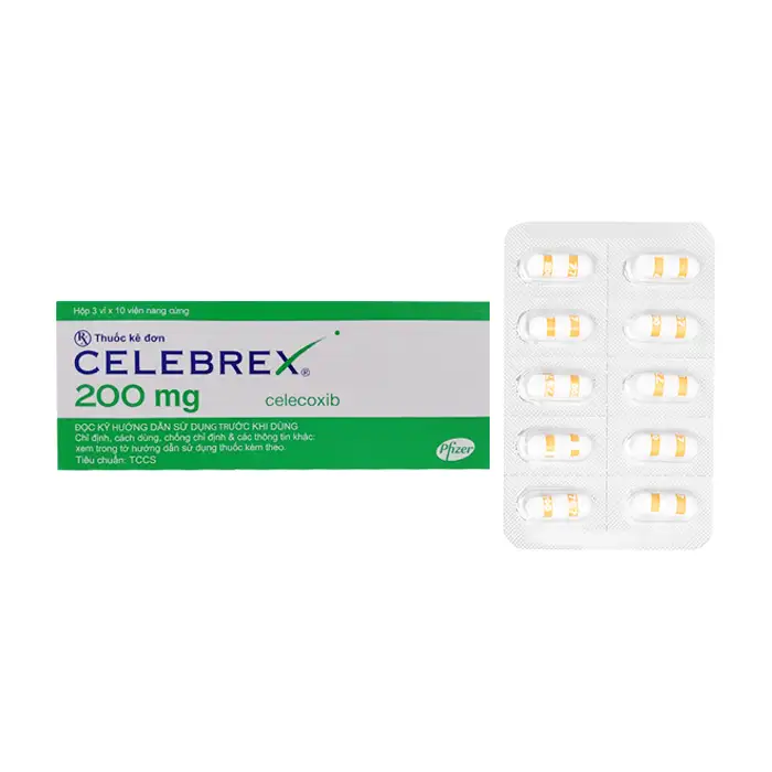 Celebrex 200mg Pfizer 3 vỉ x 10 viên - Giảm đau, kháng viêm xương khớp