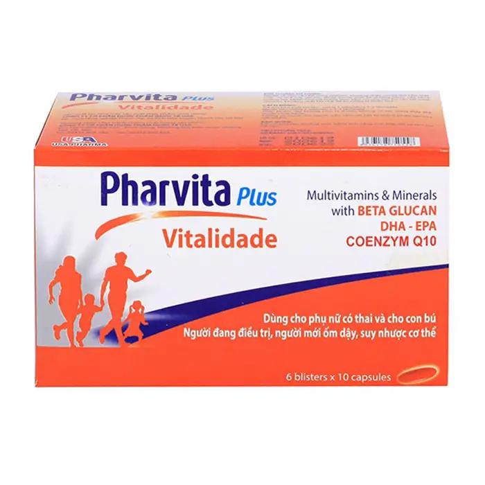 Pharvita Plus Vitalidade 6 vỉ x 10 viên - Bổ sung vitamin khoáng chất