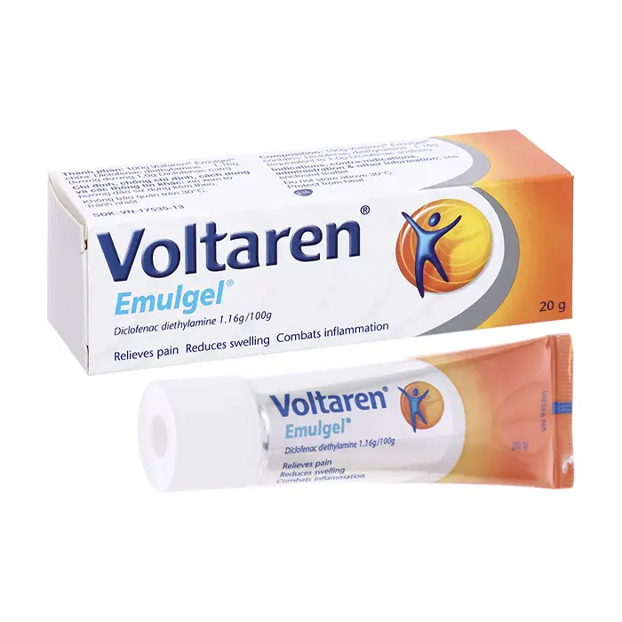 Voltaren Emulgel 1% Novartis 20g - Gel bôi giảm đau, kháng viêm xương khớp