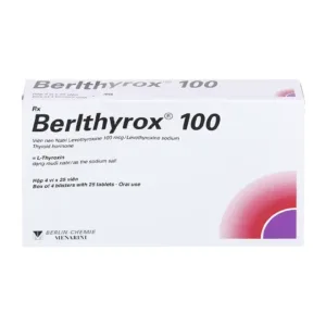 Berlthyrox 100mcg Menarini 4 vỉ x 25 viên