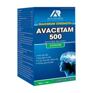 Maximum Strength Avacetam 500 Hộp 30 viên - Viên uống tăng lưu thông máu lên não