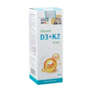 Vitamin D3 K2 drops Sanct Bernhard 10ml - Giảm nguy cơ còi xương ở trẻ em và loãng xương ở người lớn.
