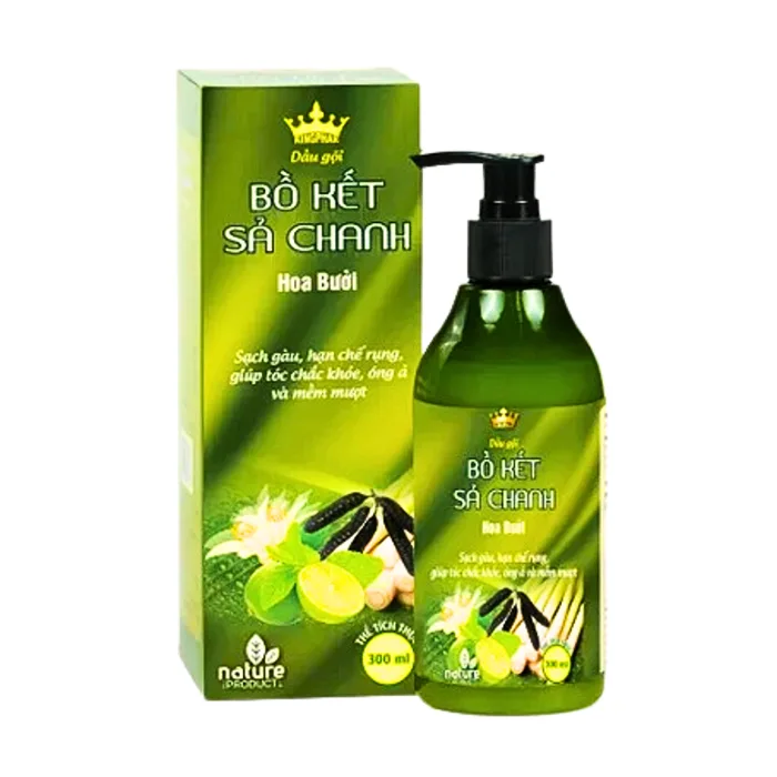 Dầu gội bồ kết sả chanh và hoa bưởi Kingphar - Sạch gàu, ngừa rụng tóc