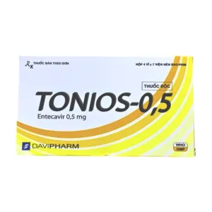 Tonios 0.5mg hộp 4 vỉ x 7 viên - trị viêm gan B mạn tính