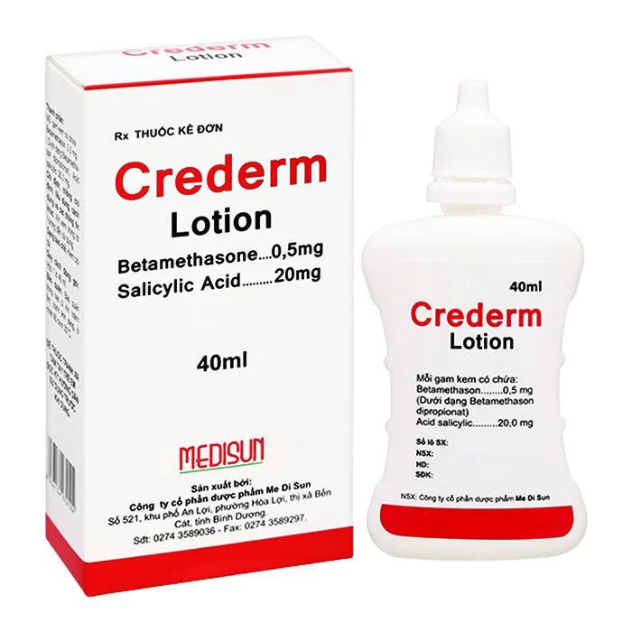 Crederm Lotion Medisun chai 40 ml - Trị các bệnh ngoài da, vảy nếm