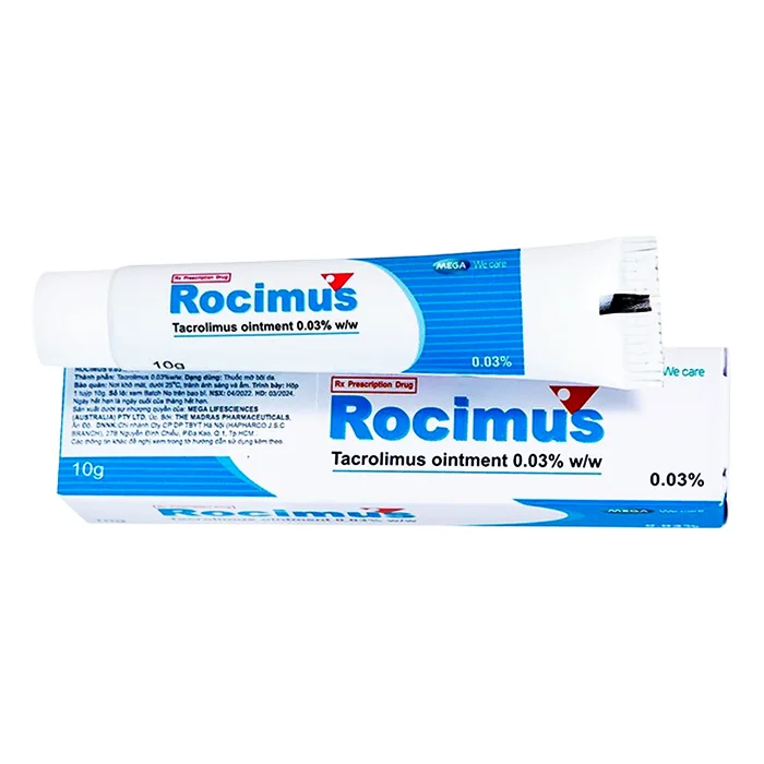 Rocimus 0.03% thuốc mỡ bôi da - Trị chàm, viêm da cơ địa