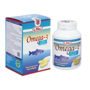 UBB Omega 3 (100 viên) - Dầu cá giảm mỡ máu, phát triển não