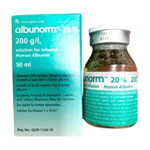 Albunorm 20% (50ml) - Điều trị hỗ trợ cho tăng bilirubin-máu