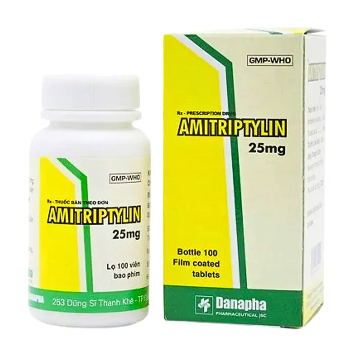 Amitriptylin 25mg Danapha (100 viên) - Thuốc trị trầm cảm