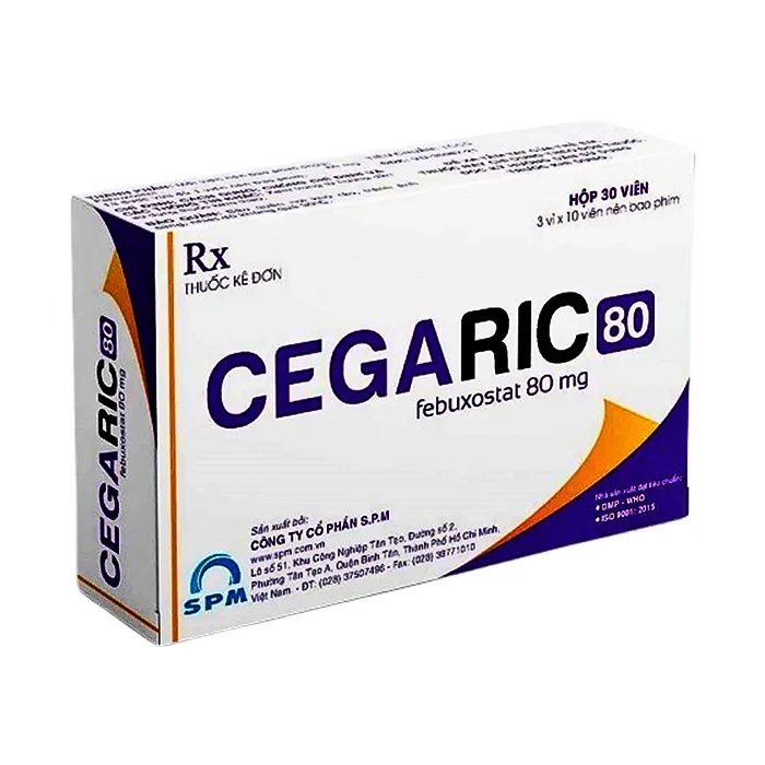 Cegaric 80mg (Febuxostat) - Điều trị tăng acid uric máu mãn tính