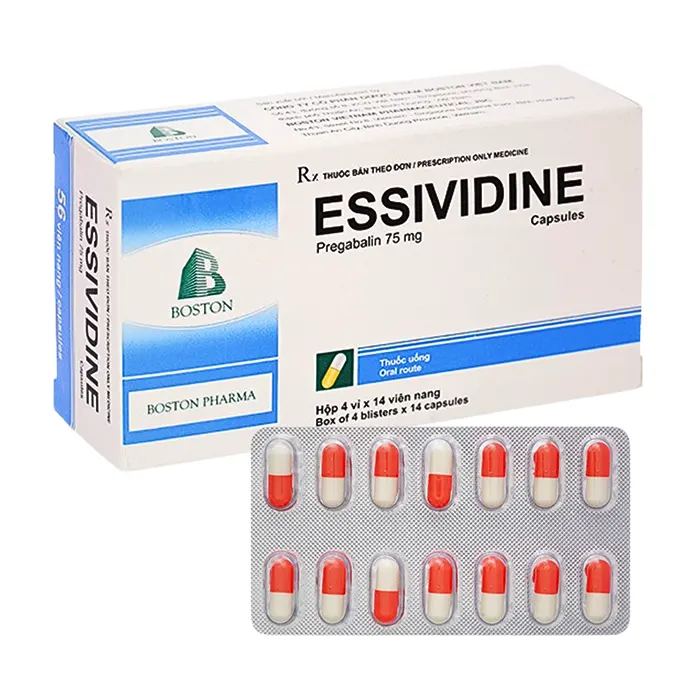 Essividine 75mg (4 vỉ x 14 viên) - Thuốc trị rối loạn lo âu, động kinh