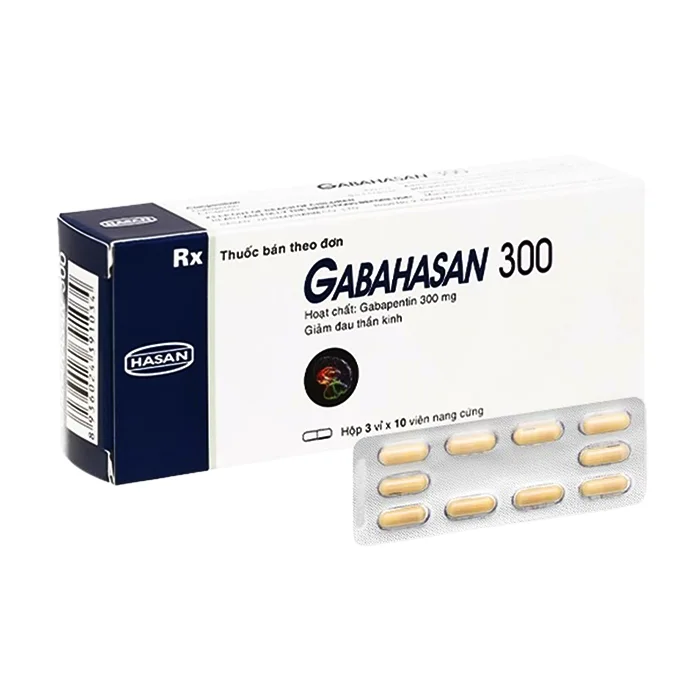 Gabahasan 300mg Hasan (3 vỉ x 10 viên) - Thuốc đau dây thần kinh, trị động kinh