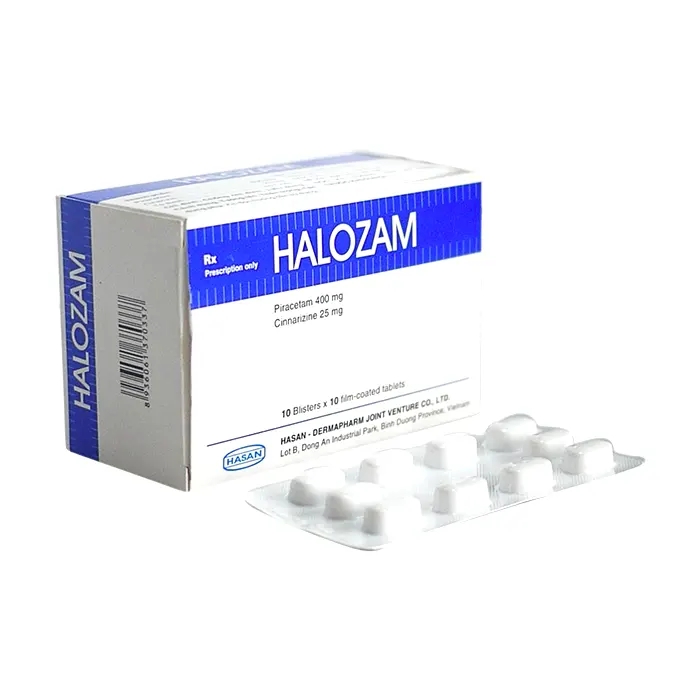Halozam (10 vỉ x 10 viên) - Thuốc trị đau nửa đầu, rối loạn trí nhớ