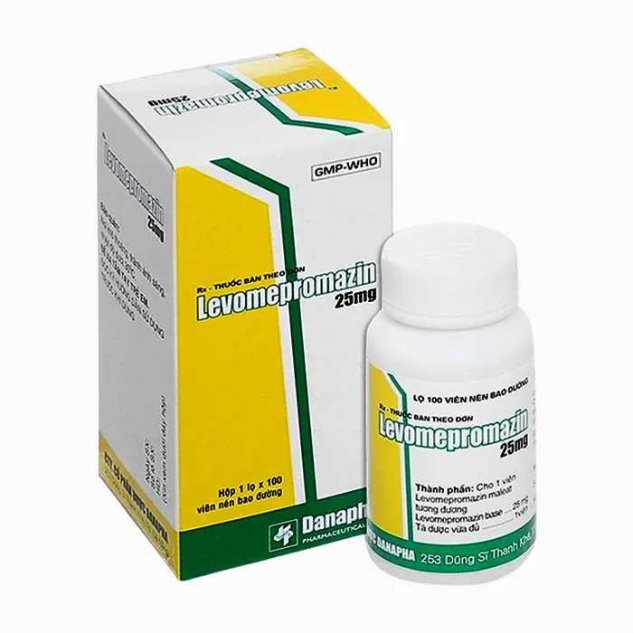Levomepromazin 25mg Danapha (100 viên) - Thuốc trị tâm thần phân liệt