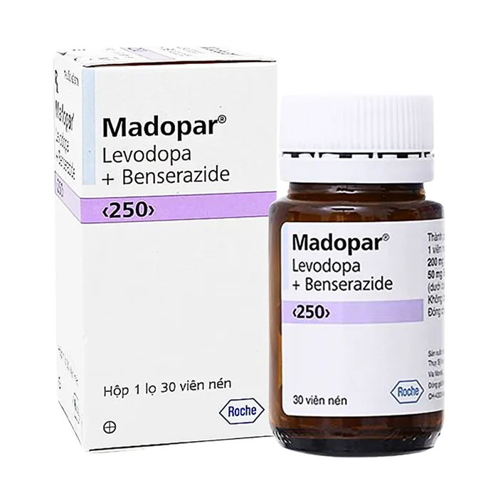 Madopar Roche 250mg (30 viên) - Điều trị bệnh Parkinson vô căn (30 viên)