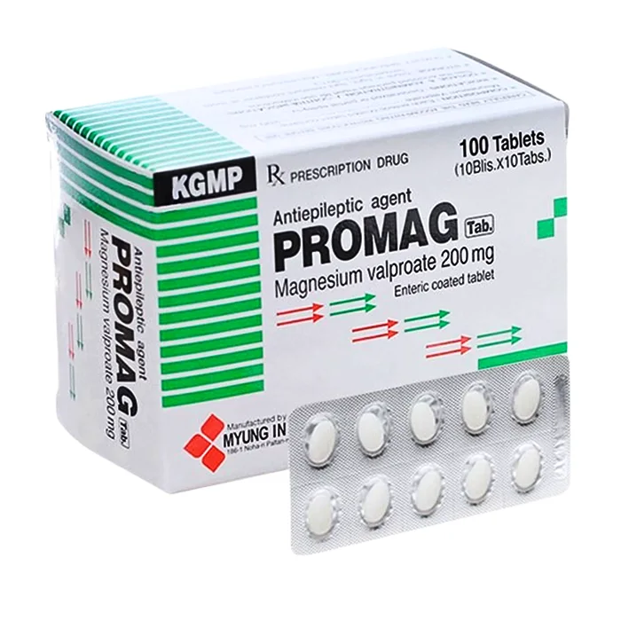 Promag 200mg (10 vỉ x 10 viên) - Thuốc trị động kinh
