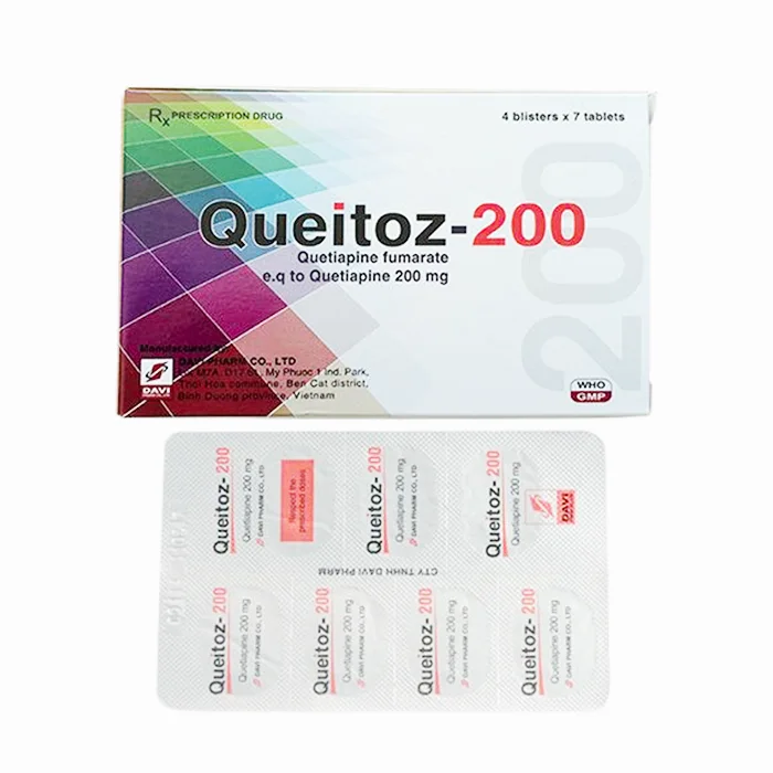 Queitoz 200mg - Điều trị tâm thần phân liệt (28 viên)