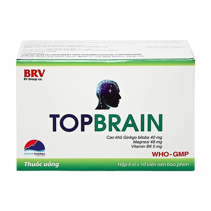 Topbrain (6 vỉ x 10 viên) - Thuốc giúp tăng tuần hoàn máu
