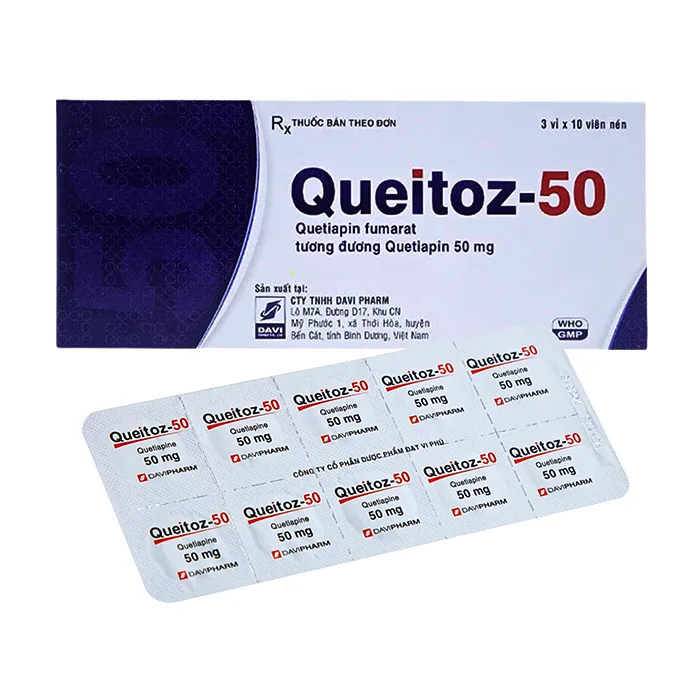 Queitoz 50mg - Điều trị tâm thần phân liệt (30 viên)